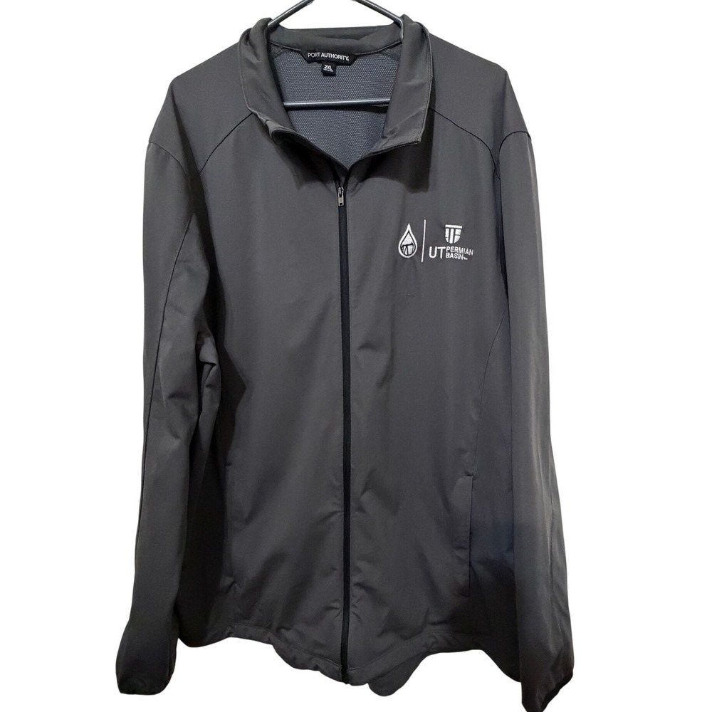 Port Authority UT Permian Basin Soft Shell Jacket Mens 2XL Dark Grey Zip Up Fath